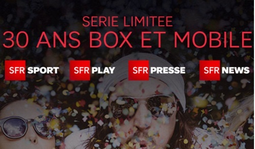 SFR : les deux séries Limitées 30 ans BOX Internet et mobile 100Go expirent bientôt