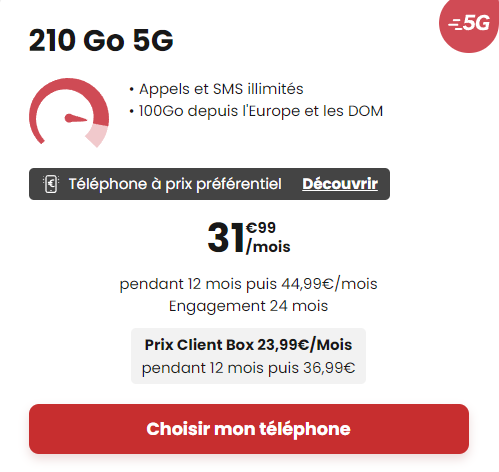 SFR 210 Go en 5G