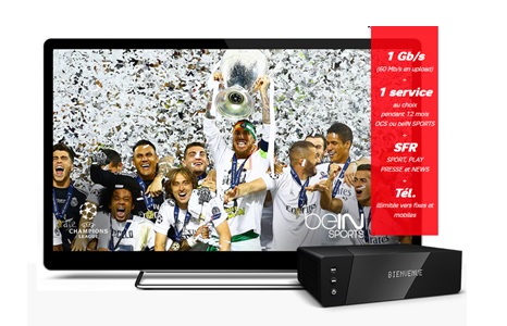 BOX SFR : les offres Internet HD ou THD avec TV en promo à partir de 19.99 euros