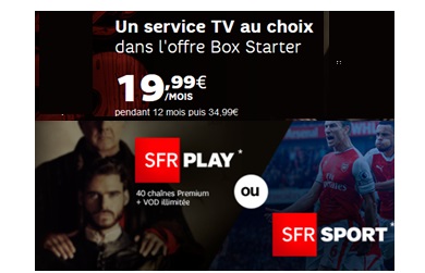 Les offres SFR BOX en promo à partir de 19.99euros par mois