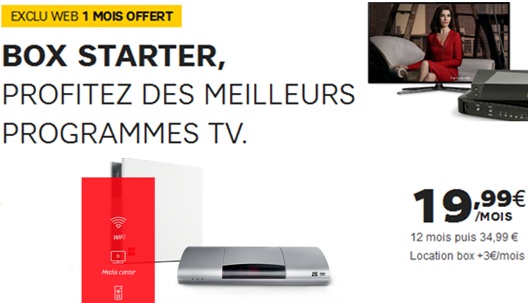 Bon plan SFR Internet : la box Starter à 19.99euros par mois