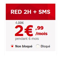 Red de SFR : Forfait 2H + SMS et MMS illimités à 2.99€ en promo et parrainage illimité