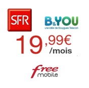 Après Free Mobile et B&You, SFR lancera dans 15 jours son offre à 19.99€
