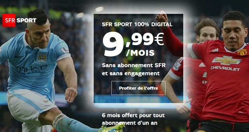 Le bouquet SFR Sport disponible à tous à 9.99 euros par mois ou 59.90euros par an