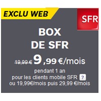 Bon plan Internet : La box de SFR avec TV classique à partir de 9.99€ !