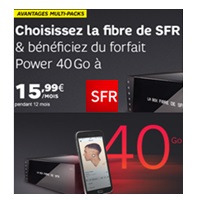 Surfez sans compter via votre Smartphone avec le forfait Power 40Go SFR en promo à 15.99€ !