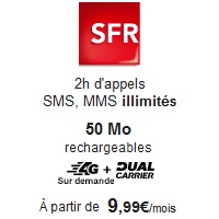 Un forfait 4G à partir de 9.99€ chez SFR !