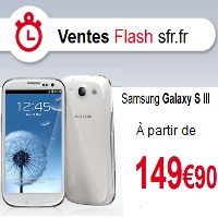 Des mobiles à partir de 1€ et une promotion sur le Samsung Galaxy S3 chez SFR