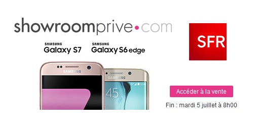 Dernières heures pour profiter de la vente privée SFR sur le Samsung Galaxy S6 Edge ou Galaxy S7 