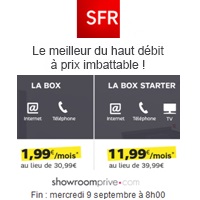 Vente Privée : La Box et la Box Starter de SFR à partir de 1.99€ par mois sur Showroomprive.com !