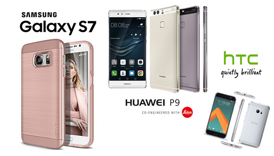 Samsung Galaxy S7 rose, iPhone, HTC 10, Huawei P9 ... Lequel préférez-vous ?