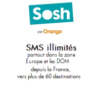 Forfait mobile Sosh : SMS illimités vers et depuis l’Europe ! 