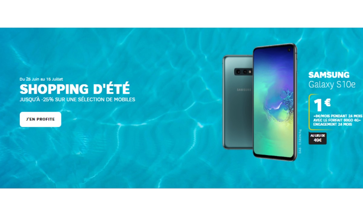 Place au shopping d'été chez SFR avec une sélection de Smartphones haut de gamme à 1 euro