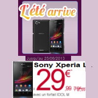 Le Sony Xperia L en promotion avec forfait mobile iDOL M