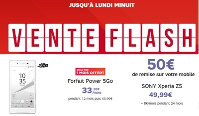 Sony Xperia Z5 en vente flash chez SFR !
