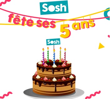 Sosh fête ses 5 ans : tentez de remporter un an de forfait mobile, un Soshphone3 ou un Survival Kit