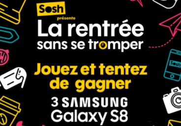 Tentez de remporter un Samsung Galaxy S8 en participant au nouveau jeu concours SOSH