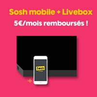 Bon plan SOSH : Internet sans TV + forfait mobile en promo à partir de 24.99€ par mois !