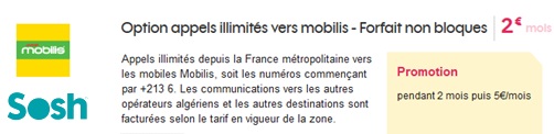 Appelez en illimité vos proches d’Algérie avec l’option Sosh Mobilis !