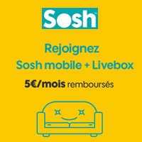 SOSH prolonge la remise de 5€ à vie sur ses offres Livebox  et mobile jusqu’ au 20 Mai !