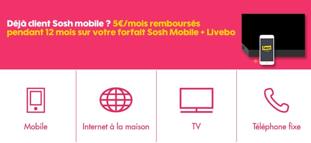 SOSH : La Box et le forfait mobile pour moins de 25€ par mois sur le réseau Orange