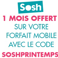 Forfait mobile Sosh : Un mois offert pour le printemps ! 