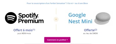 spotify et enceinte offerts noel bouygues
