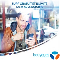Abonnés Bouygues Telecom : Surfez en illimité sur votre Smartphone du 24 au 25 octobre prochain !