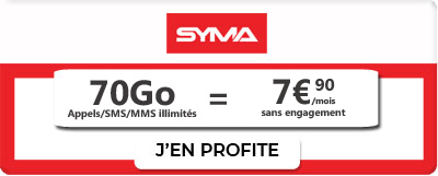 Forfait 70 Go de syma