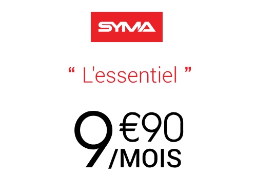 Succombez à l'Essentiel avec le forfait 50Go de Syma Mobile (réseau Orange)