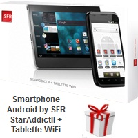Idée cadeau de Noël : le mobile Star AddictII et la tablette Wifi chez SFR