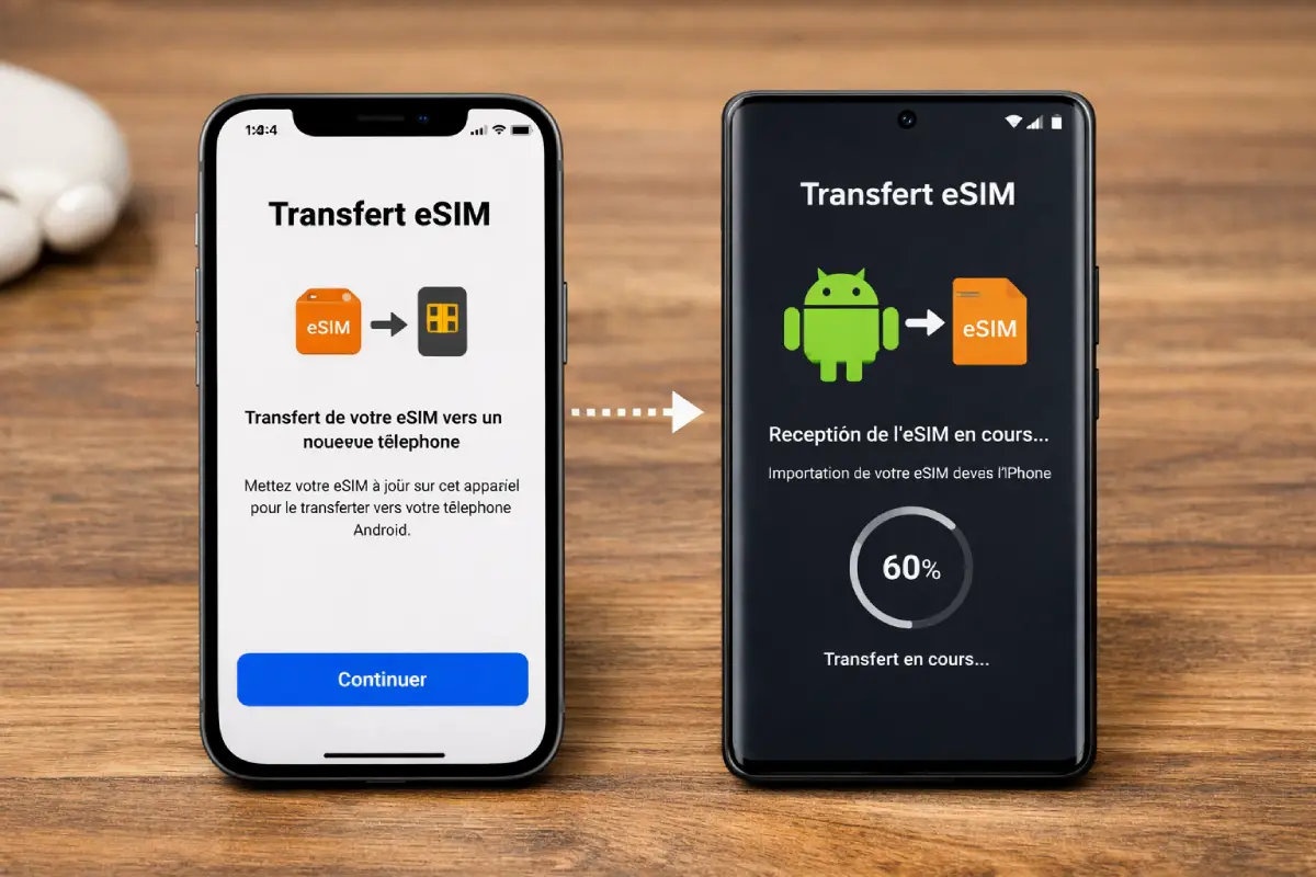 transfert esim ios vers android
