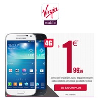 Promo à saisir : Le Samsung Galaxy S4 Mini à 1€ chez Virgin Mobile