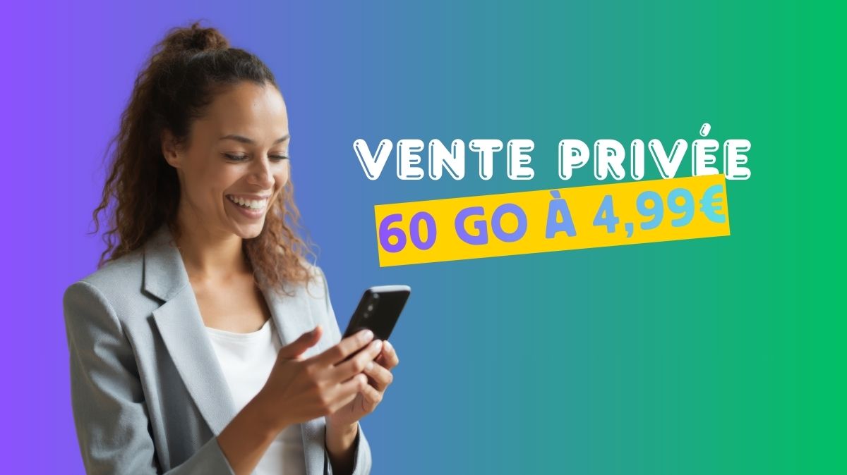 Vente privée Auchan 60 Go à 4,99 €