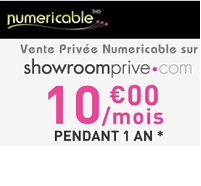 Des offres Numericable en exclu sur Showroomprivé.com