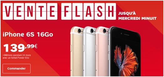 iPhone 6 et 6s : Profitez de la vente flash SFR jusqu’à mercredi 