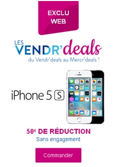 Bientôt la fin de la vente flash sur l’iPhone 5S avec un forfait B&YOU !