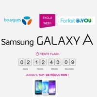 Vente Flash Bouygues Telecom : Jusqu'à 140€ de remise sur les Samsung Galaxy A3, A5 et A7 