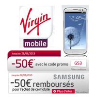 Le Galaxy S3 à moins d'1€ avec Virgin Mobile en vente Flash