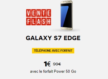 Le Samsung Galaxy S7 Edge en vente flash à 1 euro chez SFR