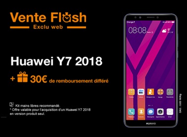 Vente flash ! Le Huawei Y7 2018 à 129 euros chez Orange et SOSH