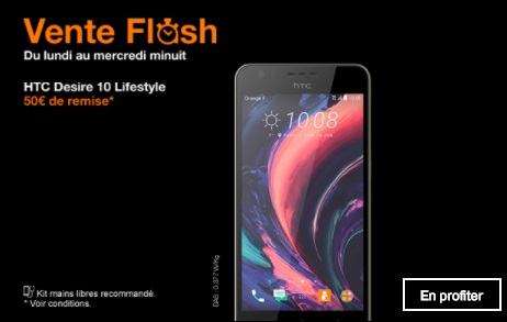 Bonne affaire : le HTC Desire 10 Lifestyle à 170 euros sans abonnement chez Orange (durée limitée)