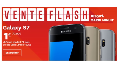 Le Samsung Galaxy S7 à 1 euro chez SFR ce Week-end