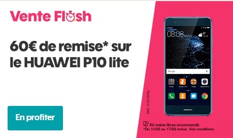 Le Huawei P10 Lite en vente flash chez SOSH à 269 euros 