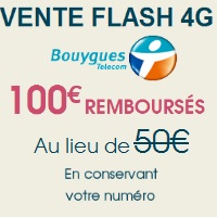 Forfait 4G : 100€ remboursés avec une portabilité de numéro chez Bouygues Telecom !