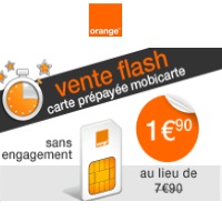 Vente flash : la carte prépayée Orange à 1.90euros 