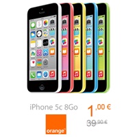 Bon plan du Web Orange : L’iPhone 5C 8Go en vente flash à 1€ !