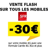 Bon plan SFR : 30€ de remise pour l’achat d’un Smartphone 4G !