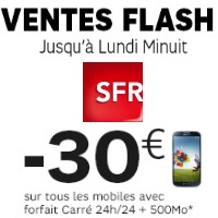Bon plan mobile SFR : Remise de 30€ sur tous les Smartphones !