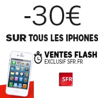 30€ de remise sur l’iPhone 4, 4S ou 5 avec un forfait mobile Carré chez SFR